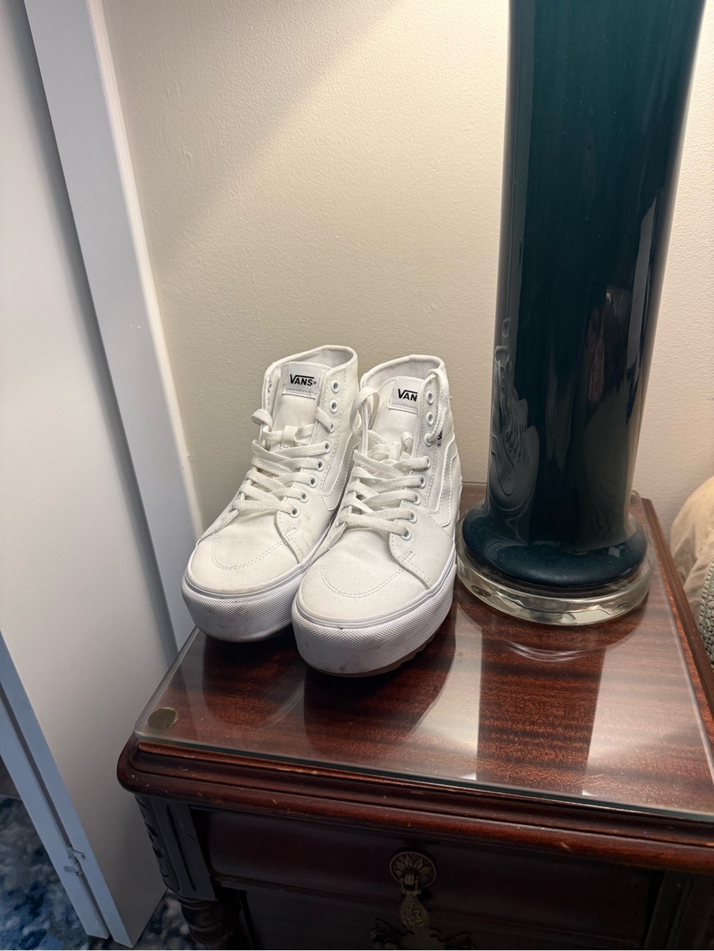 Vans White Women's High-Top Canvas Sneakers